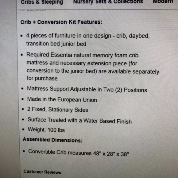 LEANDER 4-1 Convertible Crib (Perfect Condition) - Picture 4 of 5